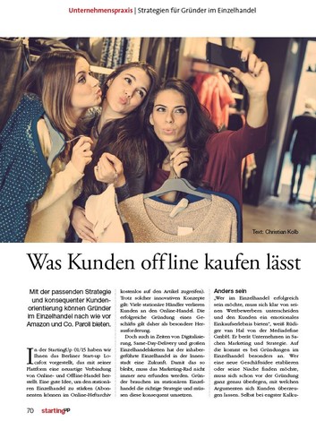 starting up - Was Kunden offline kaufen lässt - April 2015